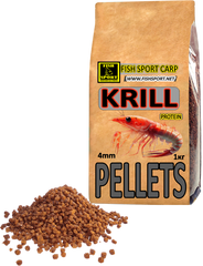 Pellets 4mm KRILL (protein) 1кг, Коричневый