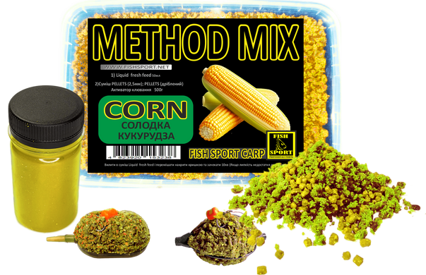 Метод мікс Солодка Кукурудза METHOD MIX + Liquid FRESH 500гр, Жовтий