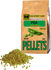 Pellets 4mm Горох (protein) 1кг, Зелёный