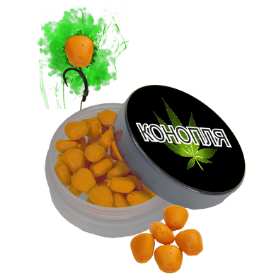 Кукуруза желейная (Конопля)10mm ПЫЛИК POP-UP (эффект флюоро дым) банка, оранжевый флюоро