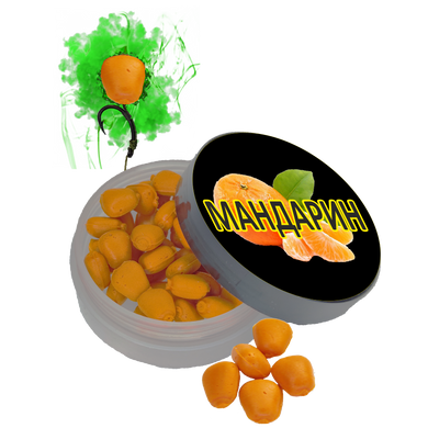 Кукуруза желейная (Мандарин)10mm ПЫЛИК POP-UP (эффект флюоро дым) банка, оранжевый флюоро